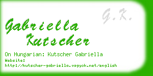 gabriella kutscher business card